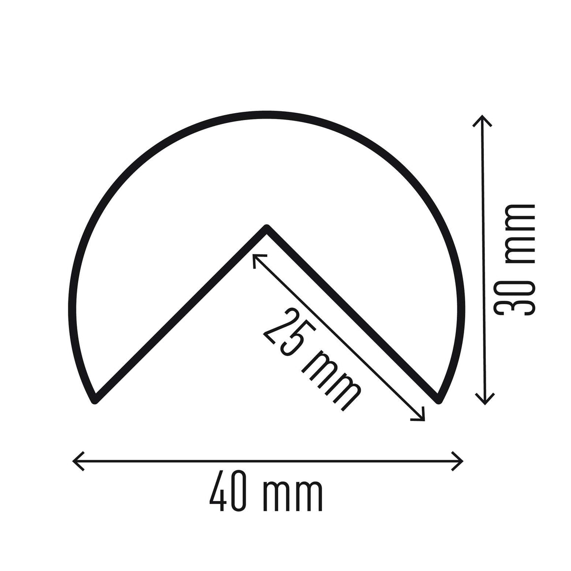 Corner Protection Profile C25R – Self-adhesive