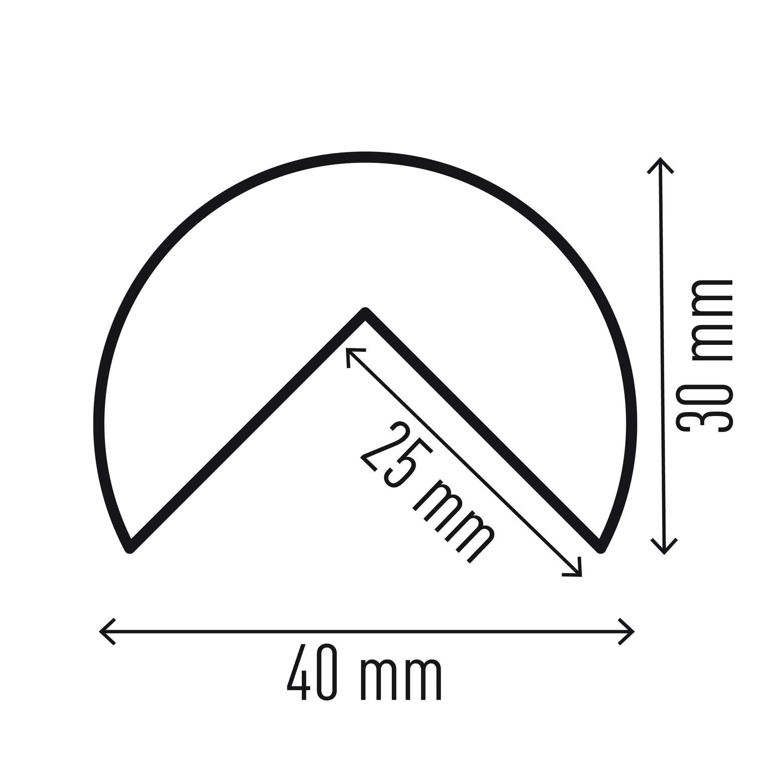Corner Protection Profile C25R – Self-adhesive