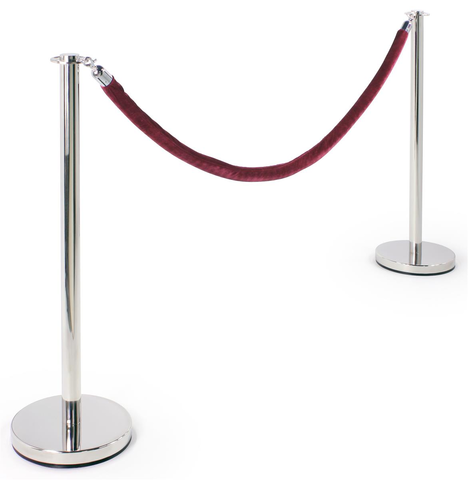 Flexibarrier Set de poste y cuerda - Cabezal plano - incluyendo cuerda de terciopelo