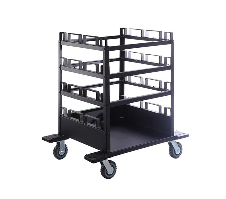 Carro de almacenamiento horizontal para 12 postes