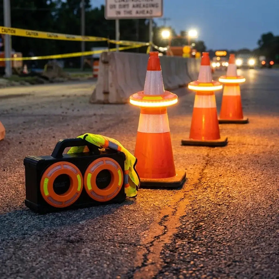 Sistema secuencial de Luz de advertencia FlexiBarrier ConeLight Pro – paquete de 4