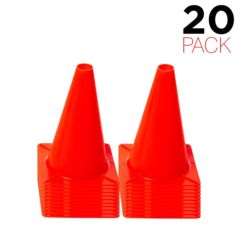 (Pack de 20) Flexibarrier Cono de tráfico de Plástico 30cm (Naranja fluorescente)