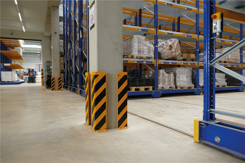 Protector de estanterías - Crash Guard - Ángulo -Reforzado- (forma de L, altura de 400mm-1200m)