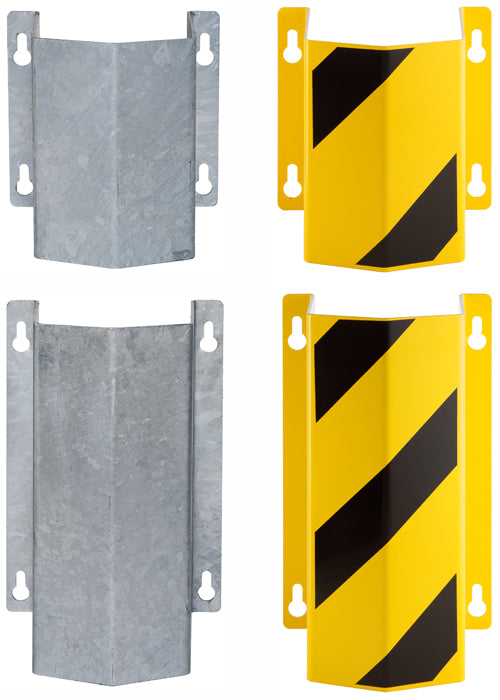 Protector de tuberías - Little Mountain - fabricado en acero, para montaje en pared, galvanizado o amarillo/negro