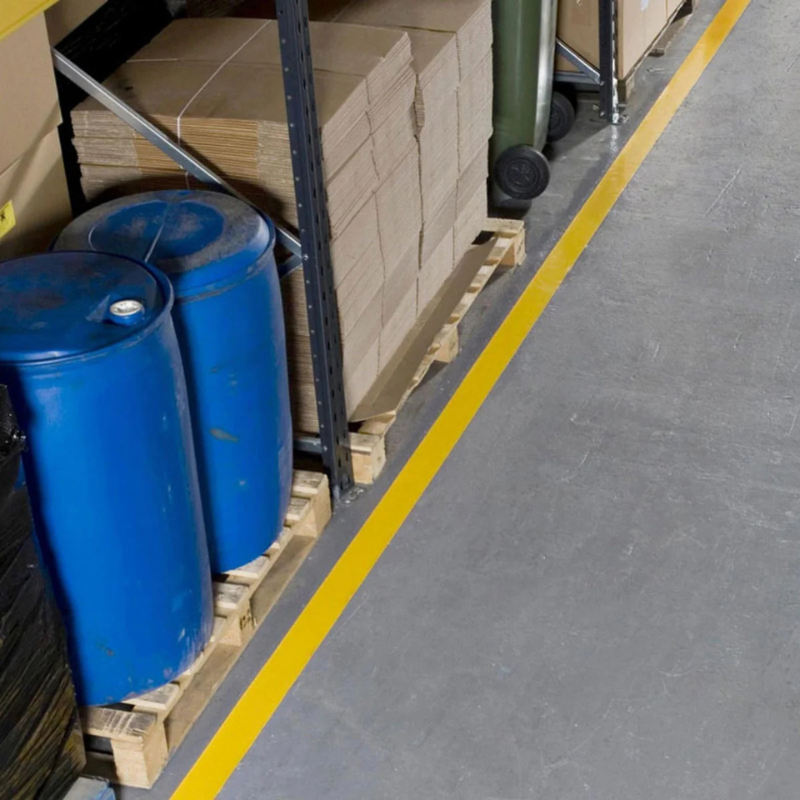 Cinta de marcación de suelo - PermaStripe - (30m/rollo - anchos de 50mm, 75mm o 100mm)