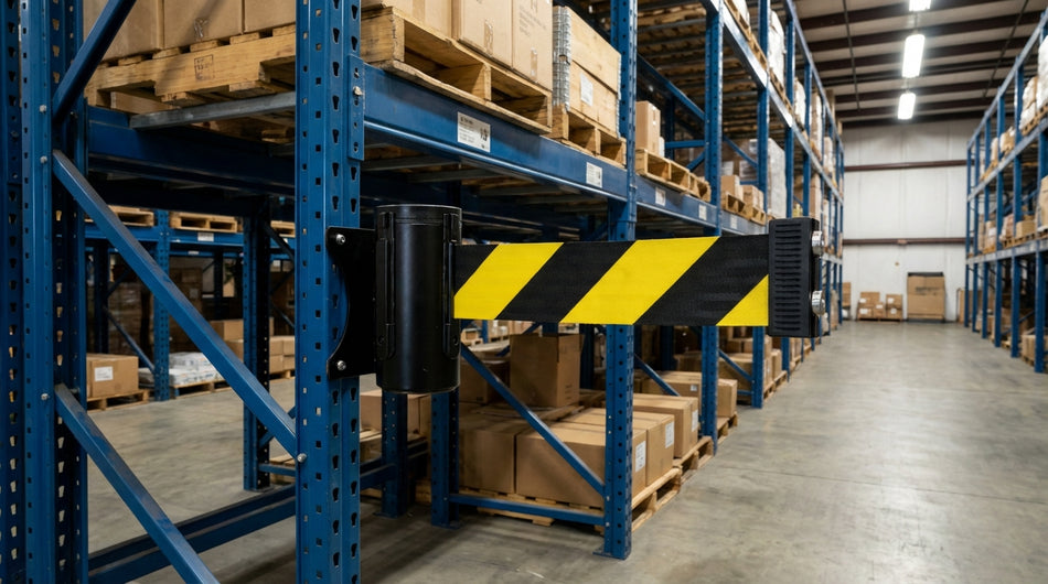 FlexiBarrier Barrera de pared – Económica – Magnética (cinta de 2.3–4.5 m)