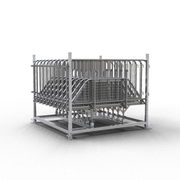 Barreras de escenario - Policía - pack con bastidor de apilado (22,5m)