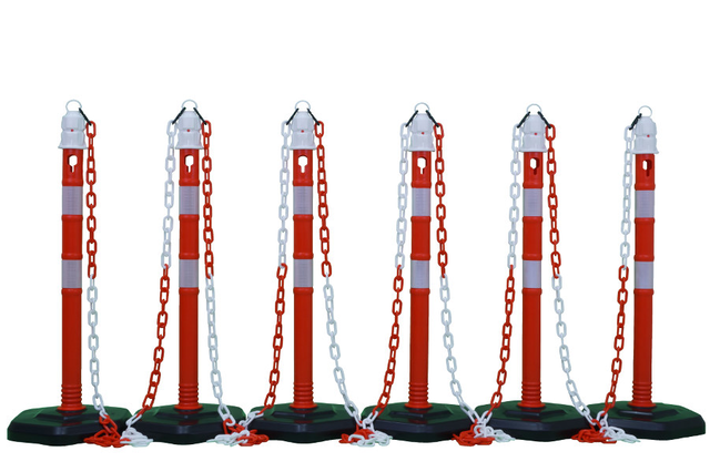 (Pack de 6) - Poste con cadena - MultiMax - incluye 15m de cadena