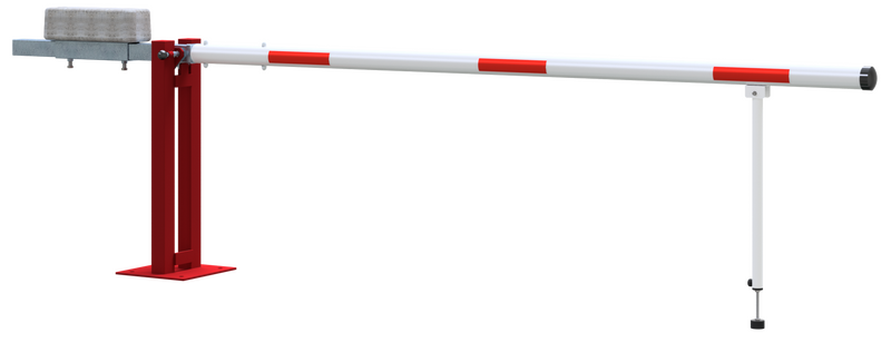 Barrera de brazo con contrapeso y poste giratorio – galvanizada en caliente