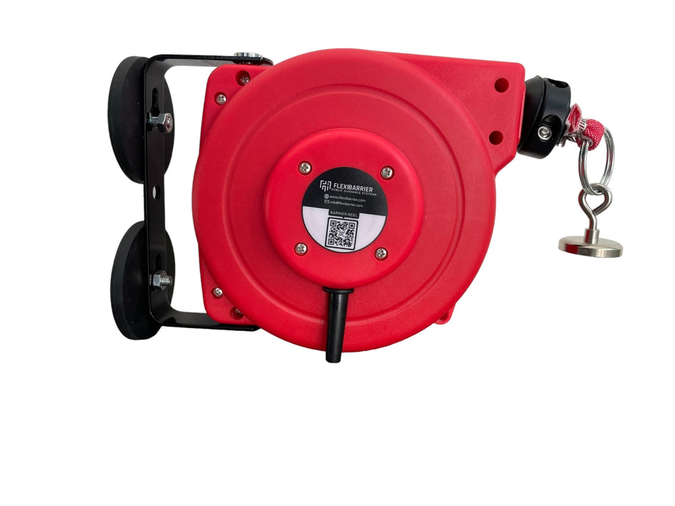 Flexibarrier Carrete de barrera de seguridad - Magnético - cinta de barrera de alta resistencia (9-18m)