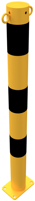 Bolardo de cadena de acero (con 2 anillas)