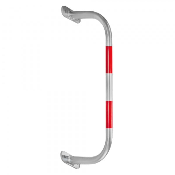 BLACK BULL SafeWall Protection Guard - Outdoor Use - 350 x 1,000mm - Silver with Red Reflective Bands