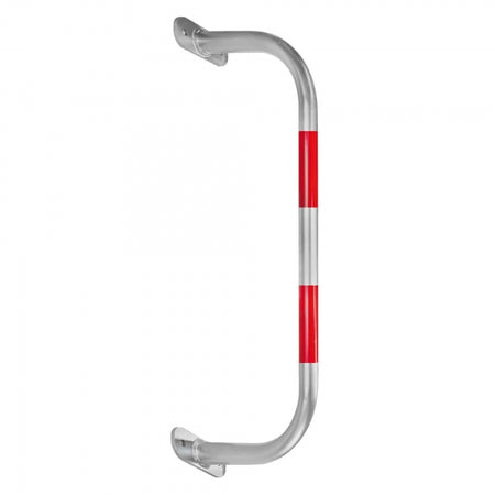 BLACK BULL SafeWall Protection Guard - Outdoor Use - 350 x 1,000mm - Silver with Red Reflective Bands