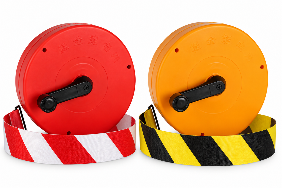 Carrete de cinta de advertencia reutilizable – Rewind manual – 50/100m