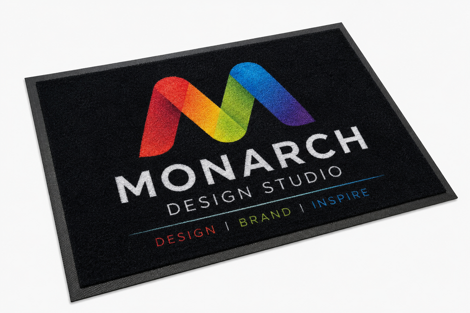 Alfombrilla de suelo con logotipo a todo color – impresa personalizada