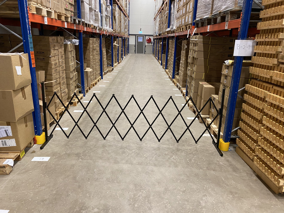 Flexibarrier Barrera extensible - Basic con base - (2.7m, negro)