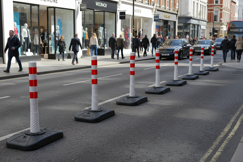Separador de carril con Delineador – Divisor temporal de tráfico