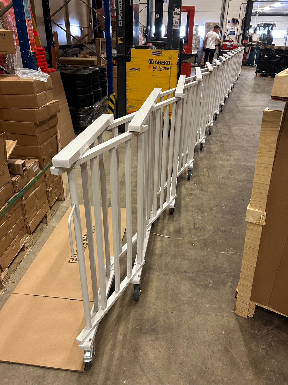 Barrera de seguridad extensible – puerta de acordeón móvil – 10.6 m