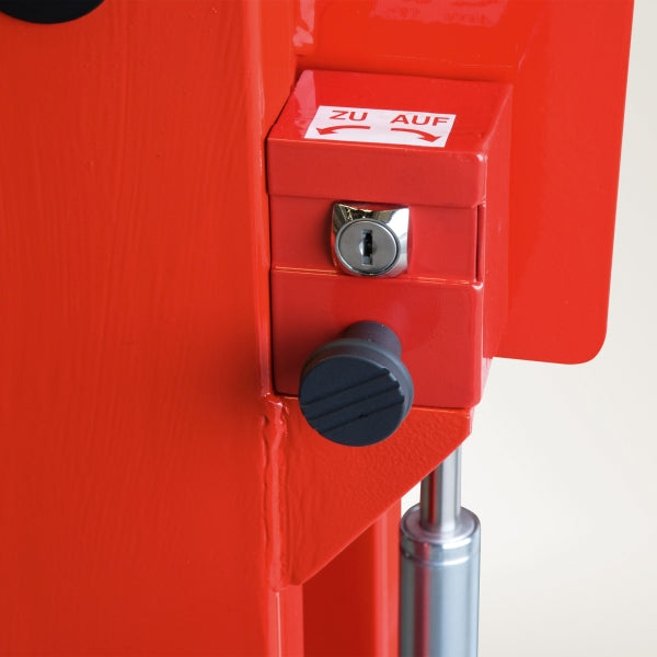 Modern COMPACT boom barrier system with gas damper for commercial vehicle entry and security control