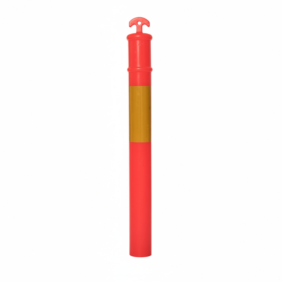 Flexibarrier Solo poste de repuesto para Bolardo con parte superior en T – Bolardo de tráfico reflectante naranja (1150mm)