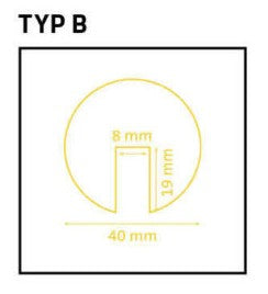 Protección de bordes PERFIL TIPO B – Autoadhesivo