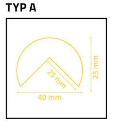 Protección de bordes PERFIL TIPO A – Autoadhesivo