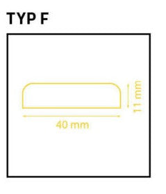 Protección de cantos PERFIL TIPO F – Autoadhesiva