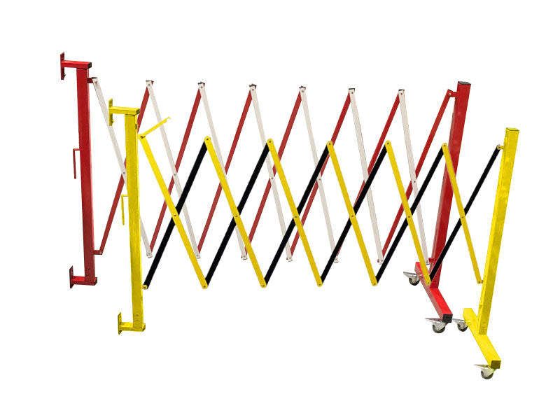 Flexibarrier - Barrera extensible - montaje en pared con ruedas (3.6m)