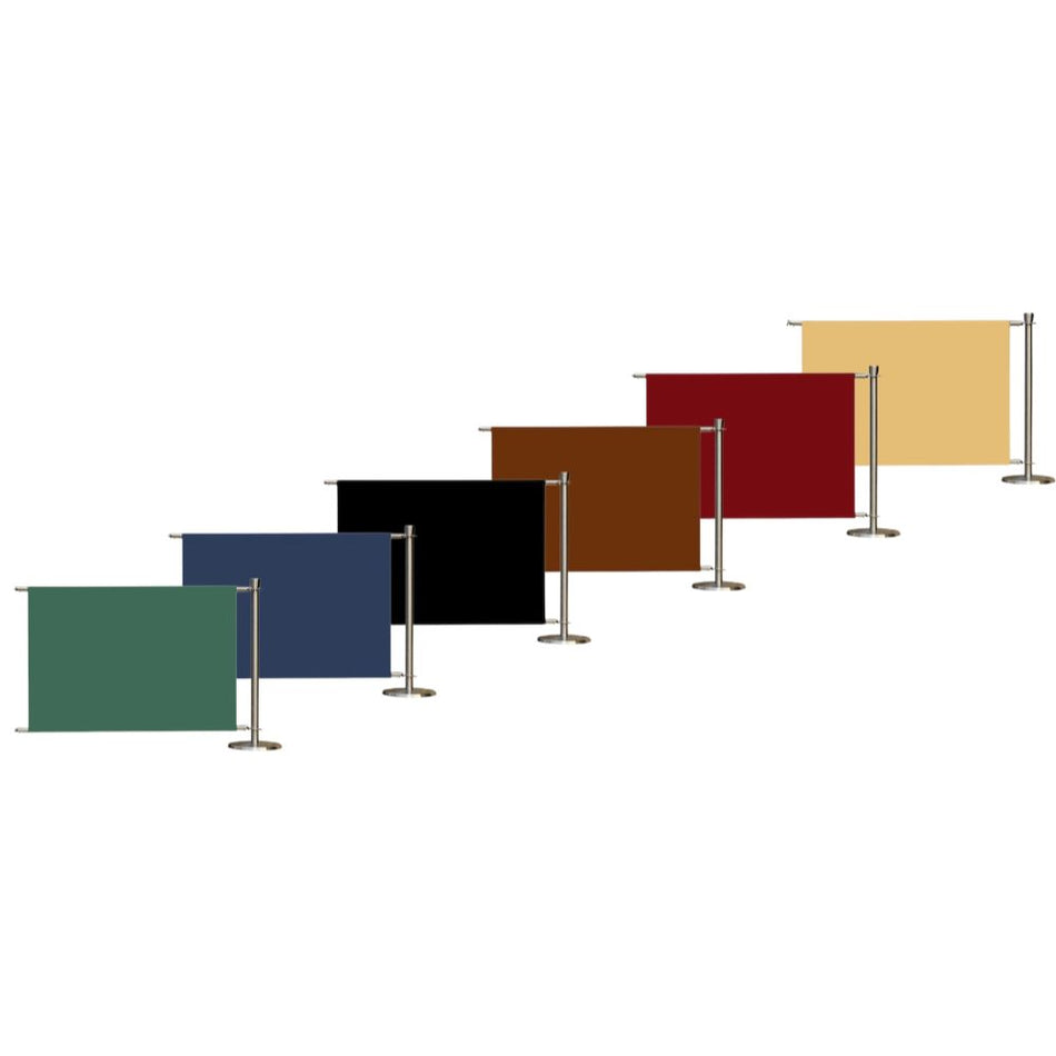 Kit de extensión para la barrera de café Flexibarrier  – Premium Silver – 2000mm | Bandera lisa de color