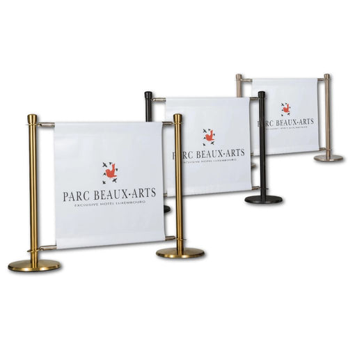 Flexibarrier juego de barrera de café – Premium – banner personalizado impreso de 1.5 metros