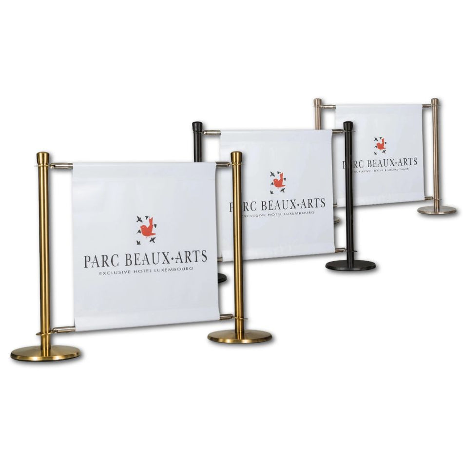 Flexibarrier juego de barrera de café – Premium – banner personalizado impreso de 2 metros
