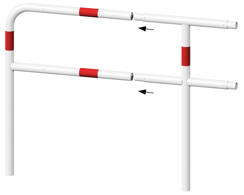 Valla de protección - Sentinel | Sistema modular de valla de barandilla (Blanco/Rojo)