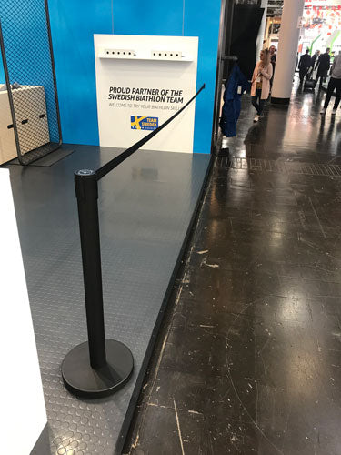 Flexibarrier Set de barrera de cinta - Basic - Incluye cinta retráctil de 3m