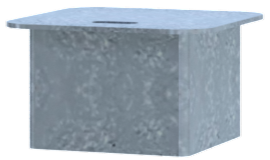 Tapa para postes – Galvanizado en caliente