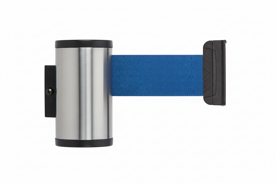 Beltrac L barrera de cinta retráctil de pared (3,7m)