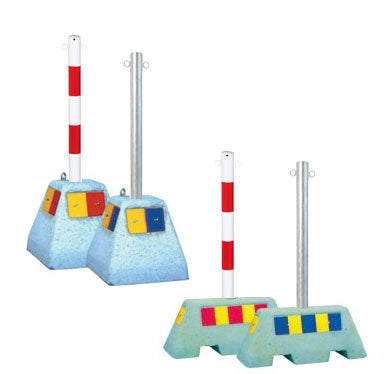 Bolardo de cadena para base de hormigón – 1000 mm – Acero galvanizado