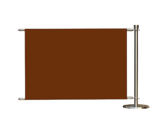 Kit de extensión para la barrera de café Flexibarrier  – Premium Silver – 2000mm | Bandera lisa de color