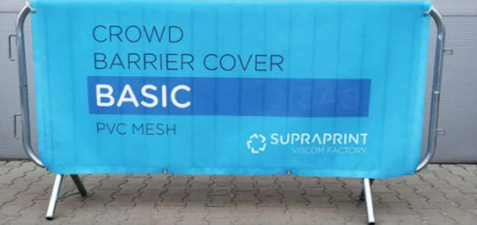 Cubierta para valla de multitud – Malla de PVC – 200 × 80 cm – Impresión personalizada