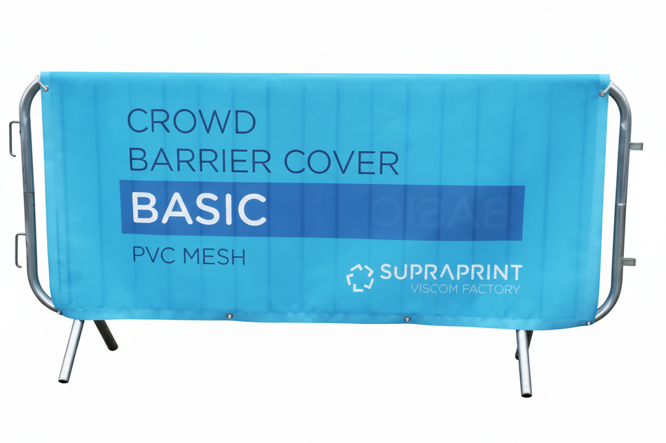 Cubierta para valla de multitud – Malla de PVC – 200 × 80 cm – Impresión personalizada