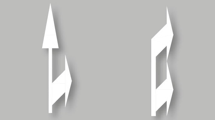 PREMARK® – Símbolo (Doble flecha – recta, izquierda, derecha)