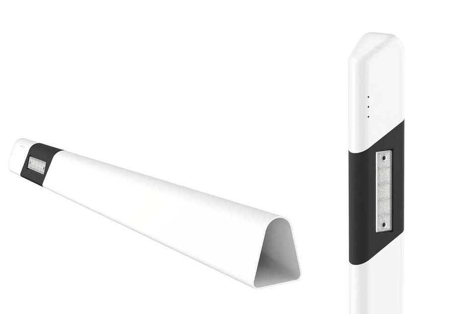 Poste delineador de borde sueco - Nórdico - 160 cm con reflectores de clase 2