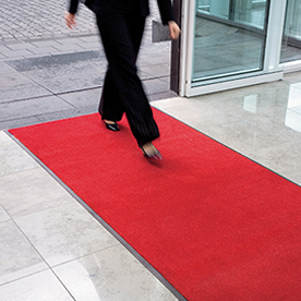 Alfombra de entrada (300x90cm - roja o gris).