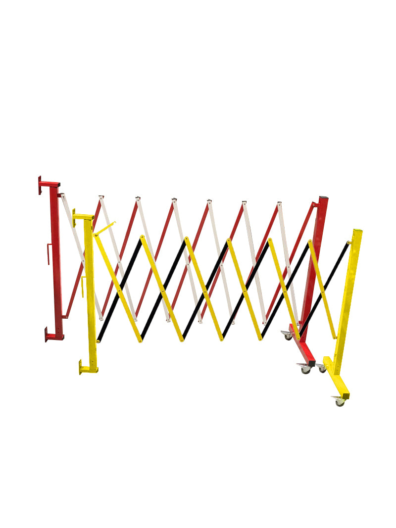 Flexibarrier - Barrera extensible - montaje en pared con ruedas (3.6m)