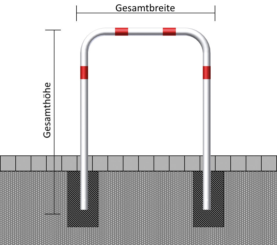 Hoops of Steel Tube Ø 60 mm, Without Crossbar