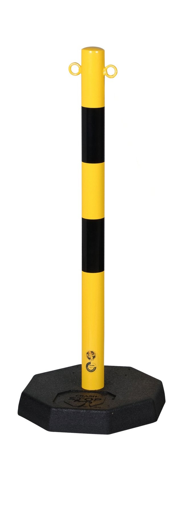 Flexibarrier Poste con cadena Kit con carro (Negro/Amarillo)