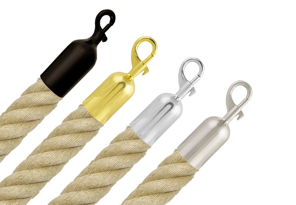 Cuerda de barrera – cáñamo (Polyhemp/Spleitex) – con extremos con mosquetón