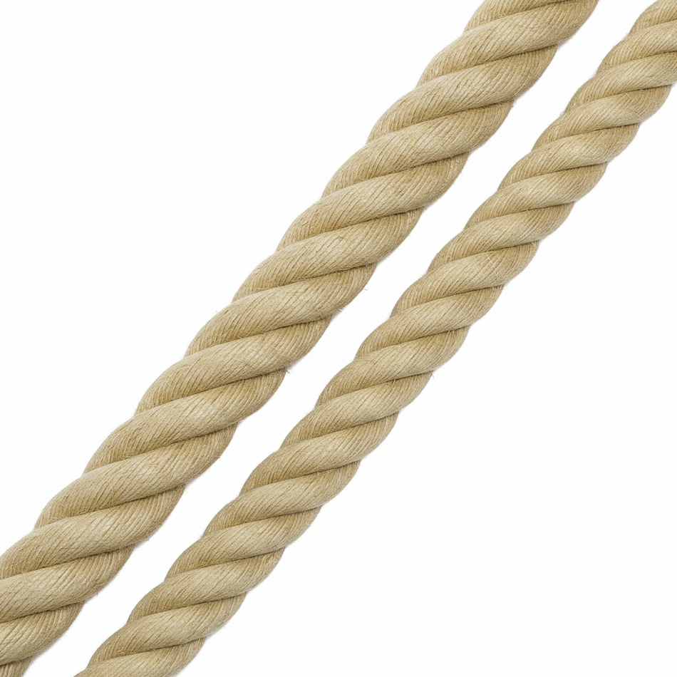 Cuerda de barrera – Cáñamo (Polyhemp/Spleitex) – Cortada a medida (sin enganches)