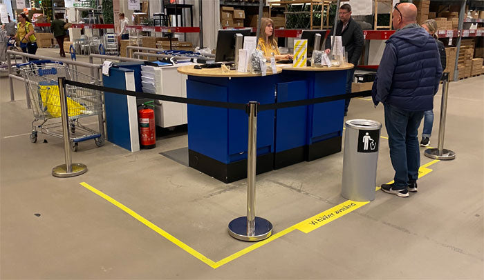 FlexiBarrier Poste de cinta - Eco - (cinta de 2m)