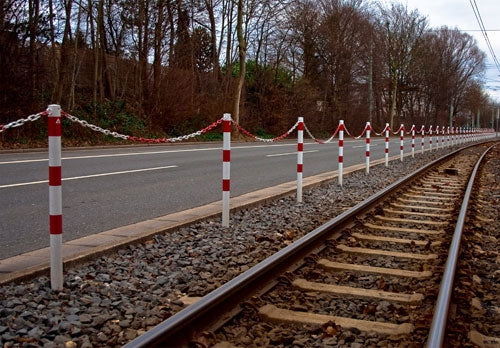 Bolardo de cadena de acero (con 2 anillas)