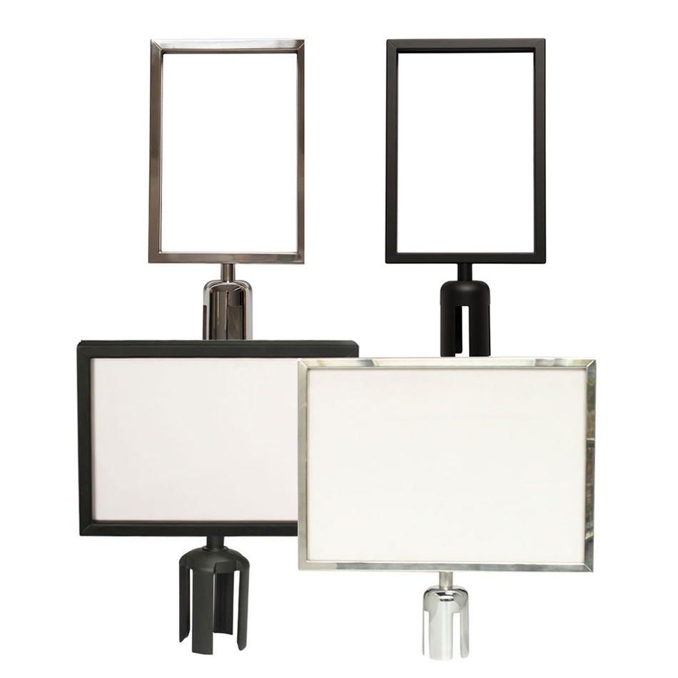 Portacarteles para Flexibarrier (Eco / Basic 300 / Outdoor 250 / Pro 250 / Safety 250)